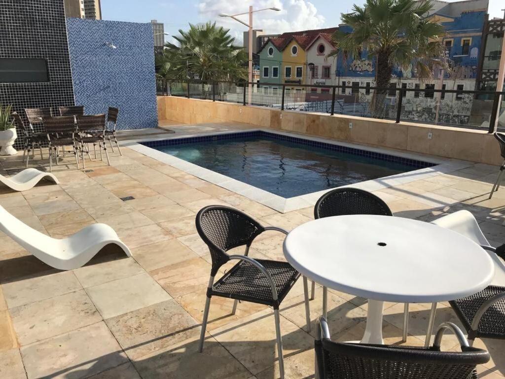 507 Lindo Flat Mobiliado Na Praia De Iracema Fortaleza  Exteriör bild